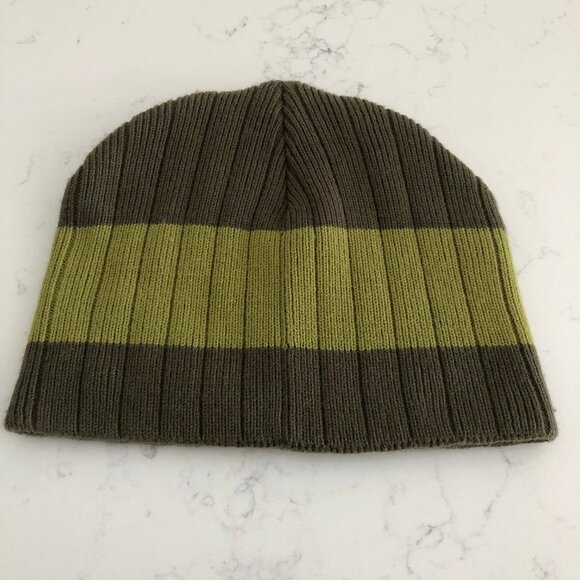 The North Face Activewear Ribbed Acrylic Outdoor Hat Two Tone Green Sz OS - Picture 2 of 6